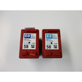Compatible HP DuoPack: 2x Compatible HP 58 cartouche d'encre photo (Compatible) 18 ml x 2 Encres et toners