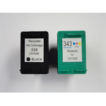 PromoPack: Compatible HP 338 noir + HP 343 couleur (Marque Distributeur) Encres et toners