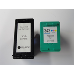 PromoPack: Compatible HP 339 noir + HP 343 couleur (Marque Distributeur) Encres et toners