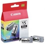 Canon BCI15BK: 2 x inktpatroon zwart (Origineel) 2 x 5,3 ml Inkten en toners