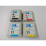 Compatible HP10/11 PromoPack: Set: 1x4 couleurs CMYK (Marque Distributeur) Encres et toners