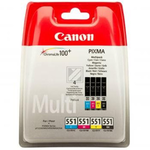 Canon CLI551 multipack BK/C/M/Y (Original) Encres et toners