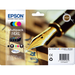 Epson 16XL (T1636) multipack 4 kleuren, hoge capaciteit (Origineel) Inkten en toners