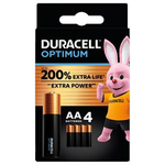 Duracell batterij Optimum AA, blister van 4 stuks Batterijen en zaklampen