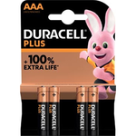 Duracell batterij Plus 100% AAA, blister van 4 stuks Batterijen en zaklampen