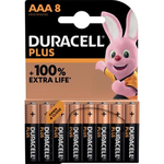 Duracell batterij Plus 100% AAA, blister van 8 stuks Batterijen en zaklampen