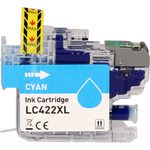 Brother LC422XLC inktcartridge cyaan, hoge capaciteit (Huismerk) 19 ml Inkten en toners