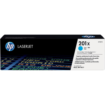 HP 201X (CF401X) toner cyaan hoge capaciteit (Origineel) 2300 pag Inkten en toners