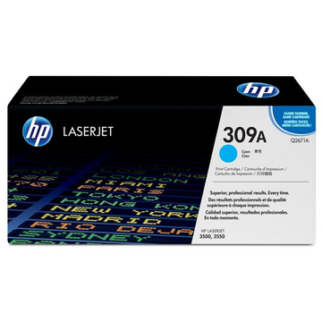 HP 309A (Q2671A) toner cyan (Original) 4000 pages Encres et toners