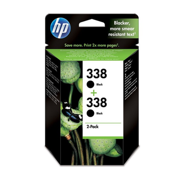 HP 338 (CB331EE) cartouche d'encre noir pack de 2 (Original) 11,5 ml 2x 450 pages Encres et toners
