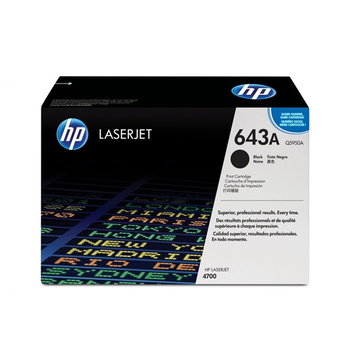 HP 643A (Q5950A) toner noir (Original) 11000 pages Encres et toners