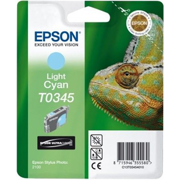 Epson T0345 cartouche d'encre licht cyan (Original) 17,5 ml 440 pages Encres et toners