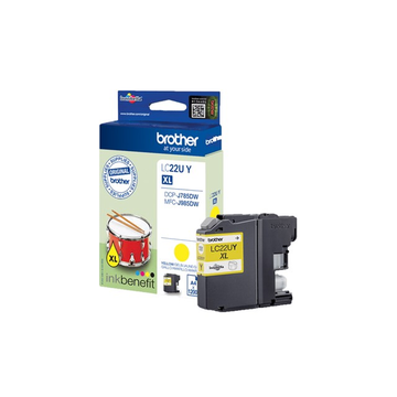 Brother LC22UY XL cartouche d'encre jaune haute volume (Original) 11,8 ml 1200 pages Encres et toners