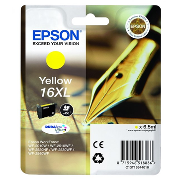Epson 16XL (T1634) cartouche d'encre jaune haute volume (Original) 7 ml 450 pages Encres et toners