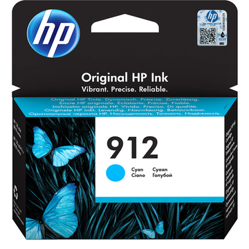 HP 912 (3YL77AE) cartouche d'encre cyan (Original) Encres et toners