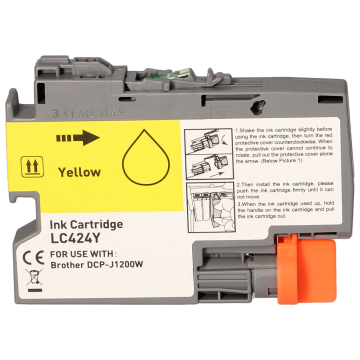Brother LC424XLY cartouche d encre jaune (Compatible) 8 ml Encres et toners