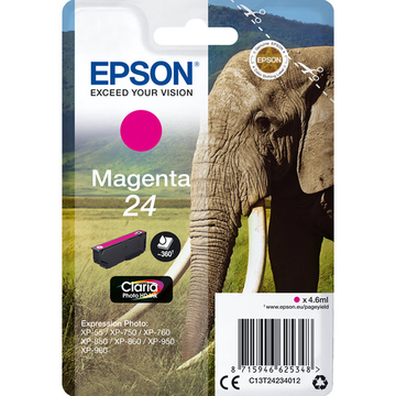 Epson 24XL (T2433) cartouche d'encre magenta haute volume (Original) 8,8 ml 740 pages Encres et toners