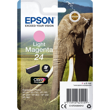 Epson 24XL (T2435) cartouche d'encre licht cyan haute volume (Original) 10,8 ml 740 pages [CLONE] Encres et toners